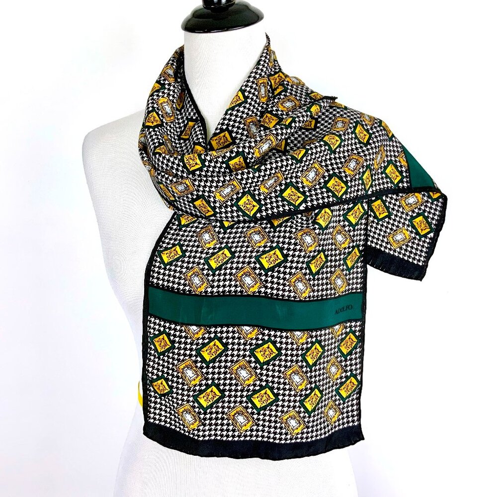Vintage Adolfo‎ For Baar & Beards All Silk Scarf